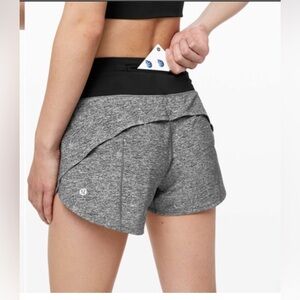 🌼Lululemon Speed Up Short‎ High-Rise Long 4” Heather Lux Multi Black 4